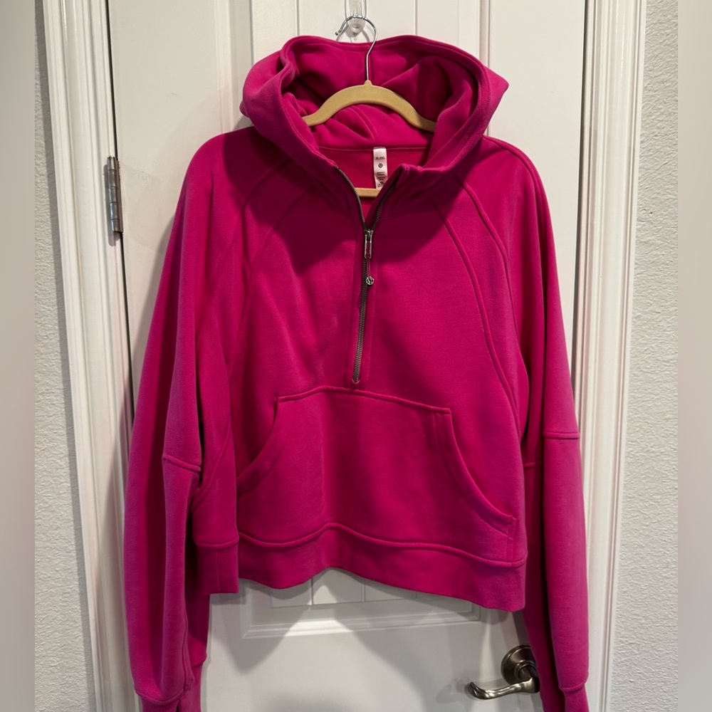 Lululemon Scuba OS half zip sonic pink